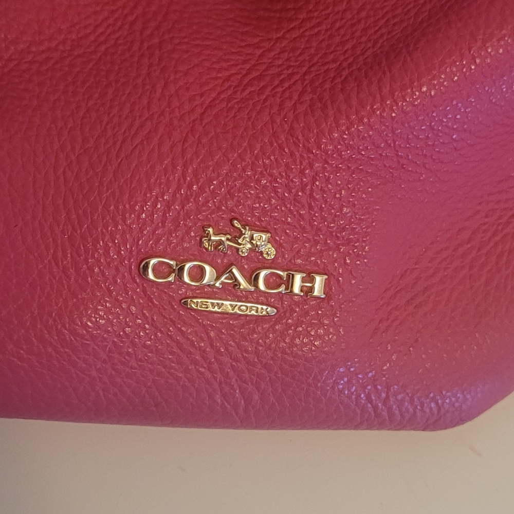 Coach Pink Ruby Leather Phoebe Shoulder Bag - Picture 2 of 15